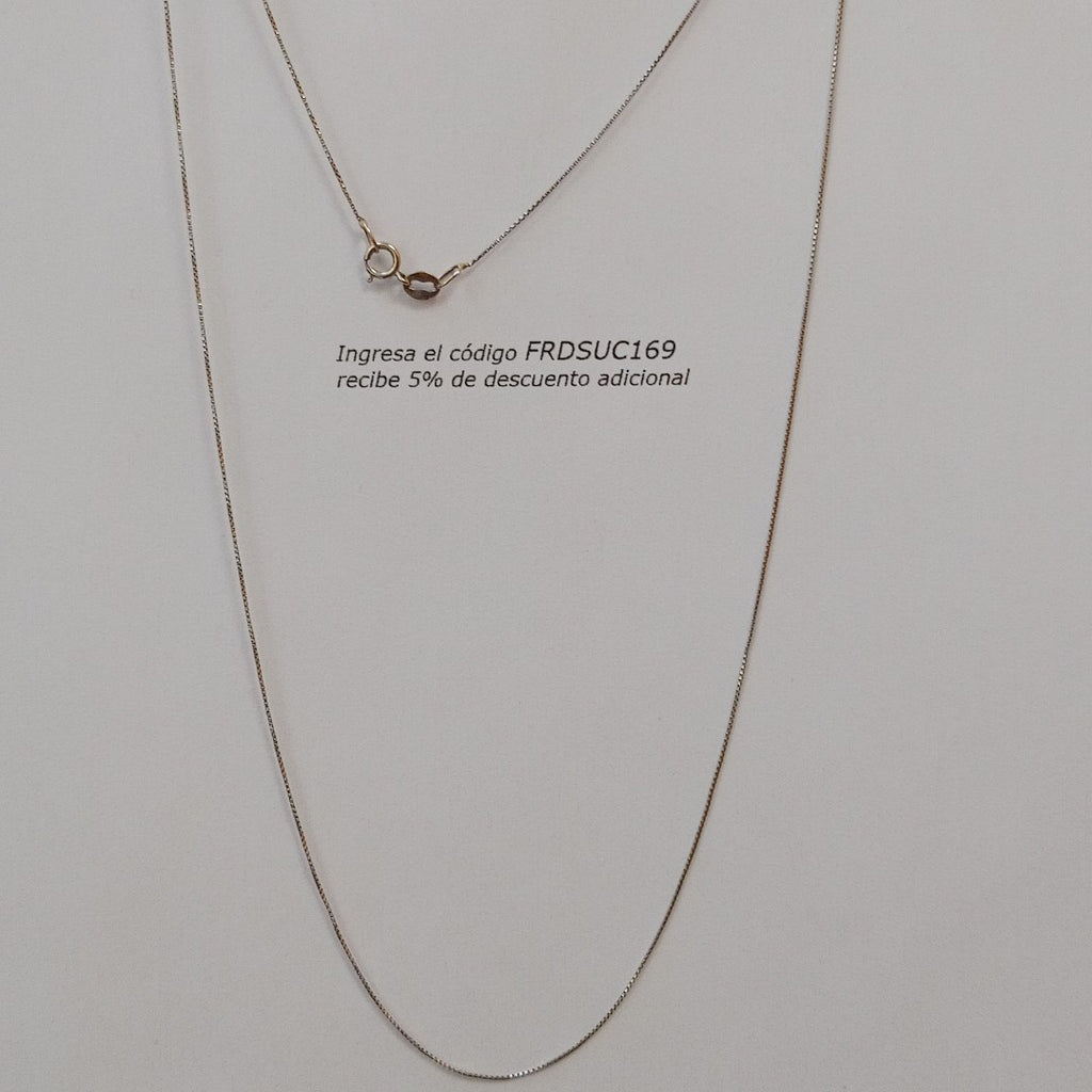 CADENA ORO, ORO BLANCO 14 K 0.8 GRMS (SEMINUEVO)