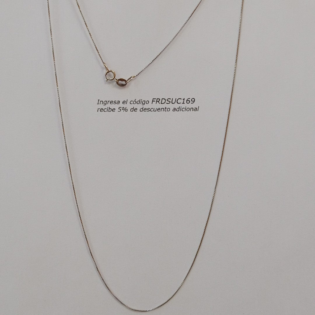 CADENA ORO, ORO BLANCO 14 K 0.8 GRMS (SEMINUEVO)