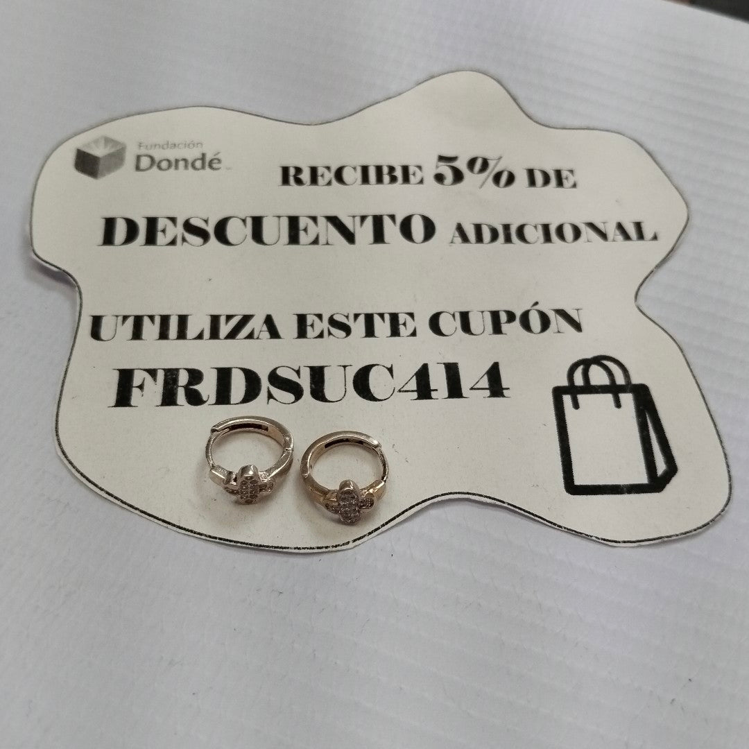 ARRACADAS C/CIRCONIAS PLATA .925 1.9 GR (NUEVO)