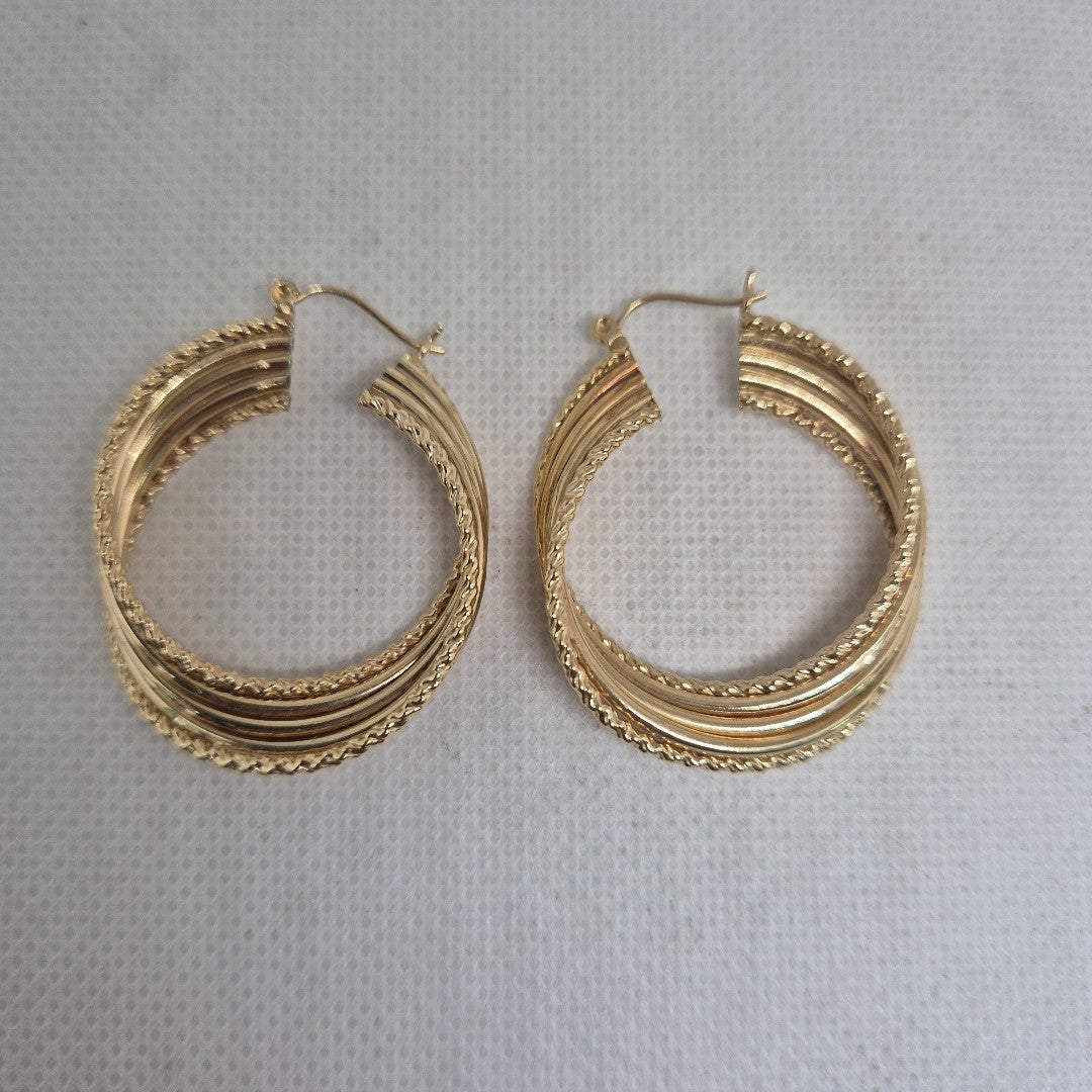 ARRACADAS PAR ORO 14 K 6.8 GRMS (SEMINUEVO)