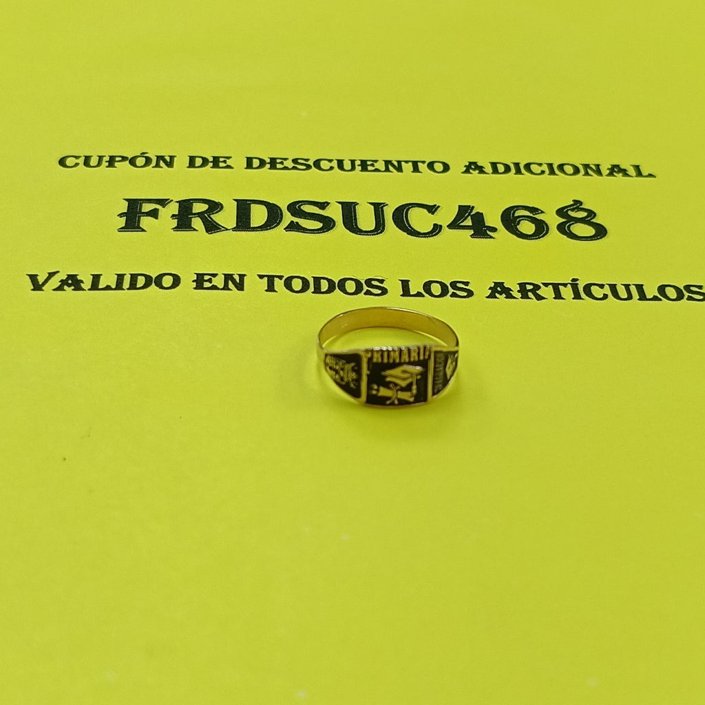 ANILLO DE GRADUACIÓN ORO 8 K 1 GRMS (SEMINUEVO)