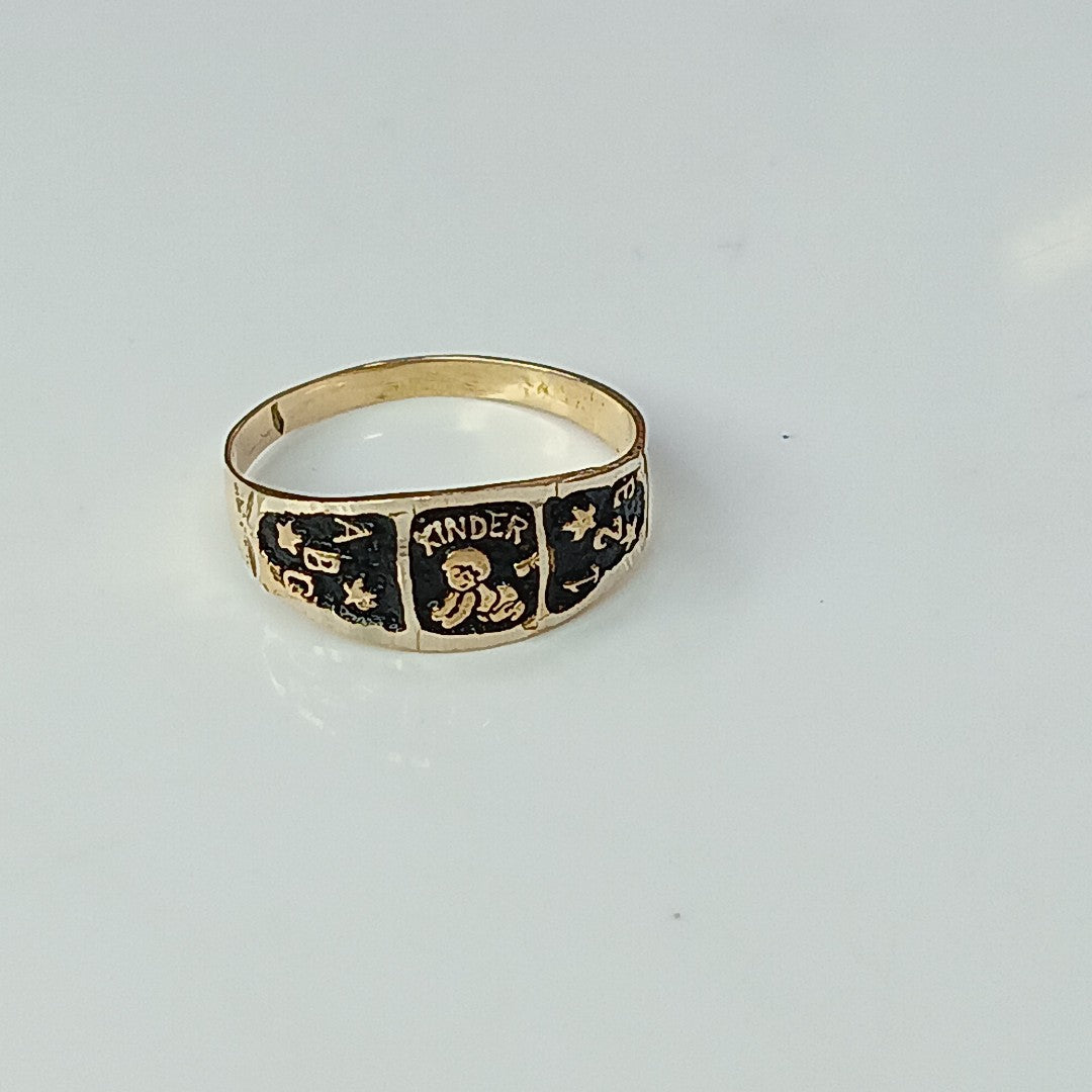 ANILLO DE GRADUACIÓN ORO 8 K 0.8 GRMS (SEMINUEVO)