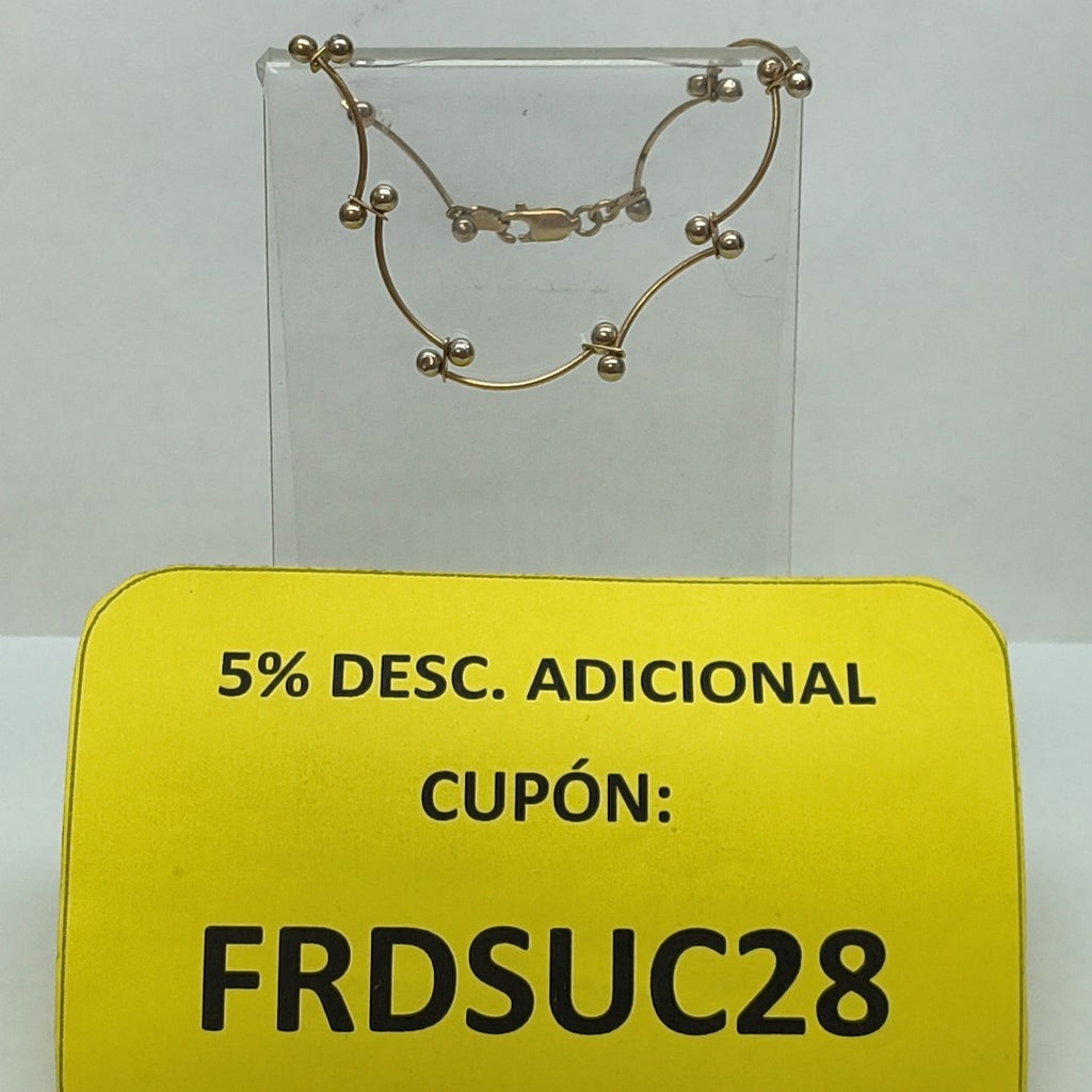PULSERA ORO COMBINADO 14 K 3.6 GRMS (SEMINUEVO)