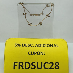 PULSERA ORO COMBINADO 14 K 3.6 GRMS (SEMINUEVO)