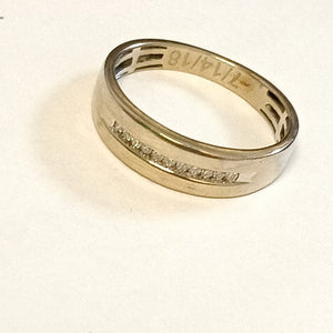 ANILLO ORO, ORO BLANCO 14 K 3.1 GRMS (SEMINUEVO)