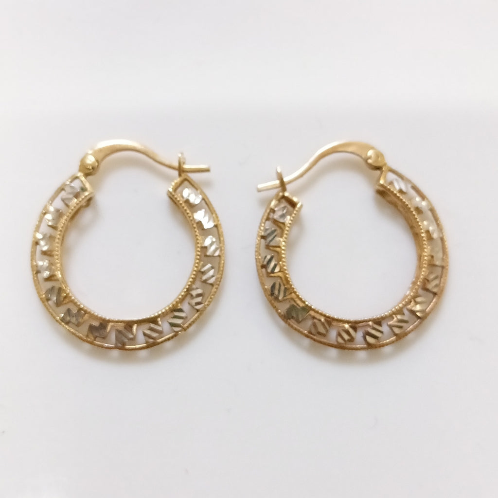 ARRACADAS PAR ORO, RODIADO 14 K 2.3 GRMS (SEMINUEVO)