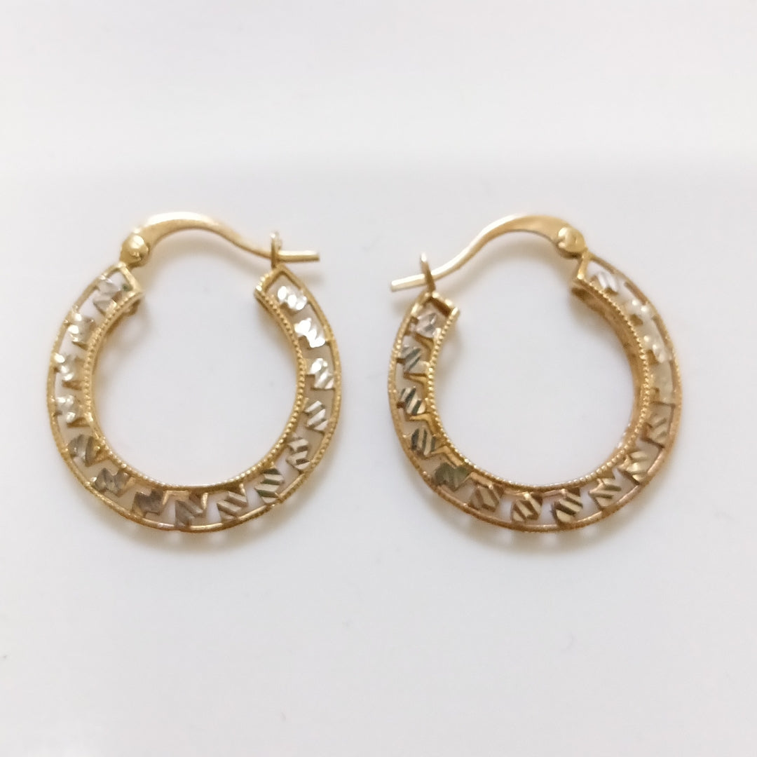 ARRACADAS PAR ORO, RODIADO 14 K 2.3 GRMS (SEMINUEVO)
