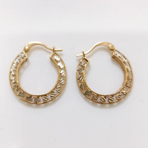 ARRACADAS PAR ORO, RODIADO 14 K 2.3 GRMS (SEMINUEVO)