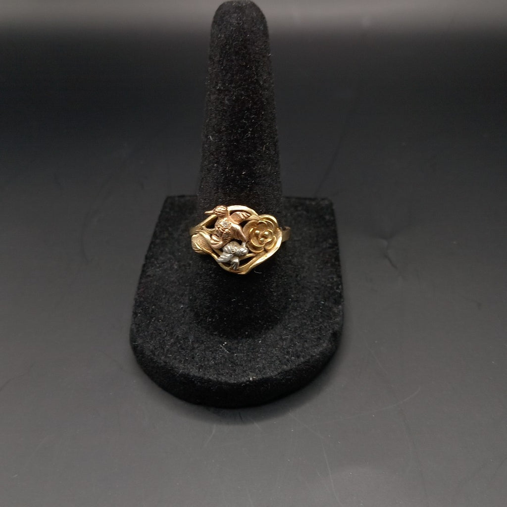 ANILLITO ORO, ORO COMBINADO 14 K 3.5 GRMS (SEMINUEVO)