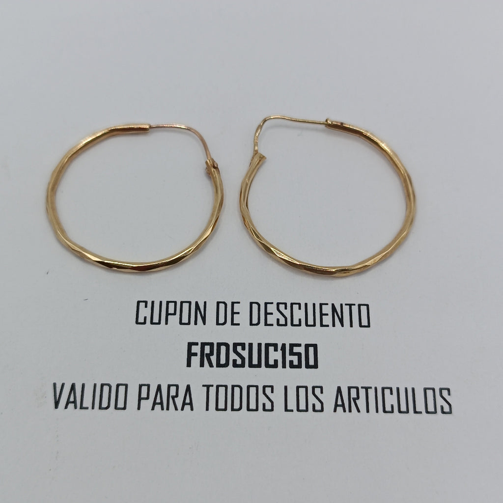 ARRACADAS PAR ORO 14 K 2,10 GRMS (SEMINUEVO)