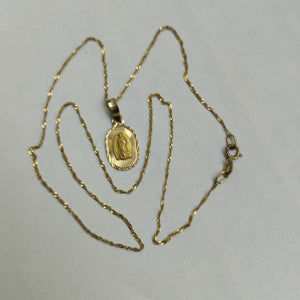 CADENA, MEDALLA RELIGIOSA ORO 10 K 1.4 GRMS (SEMINUEVO)