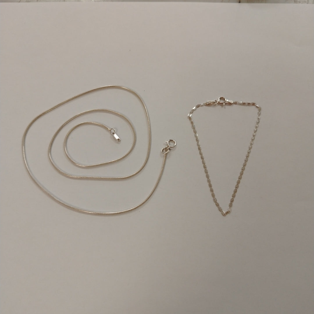 CADENA, PULSERA PLATA 5.5 GRMS (SEMINUEVO)