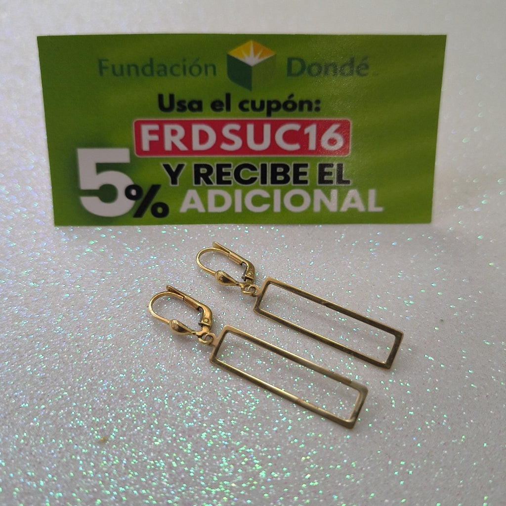 ARRACADAS PAR ORO 14 K 1.7 GRMS (SEMINUEVO)