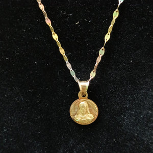 CADENA,MEDALLA RELIGIOSA ORO 10 K 1,78 GRMS (SEMINUEVO)