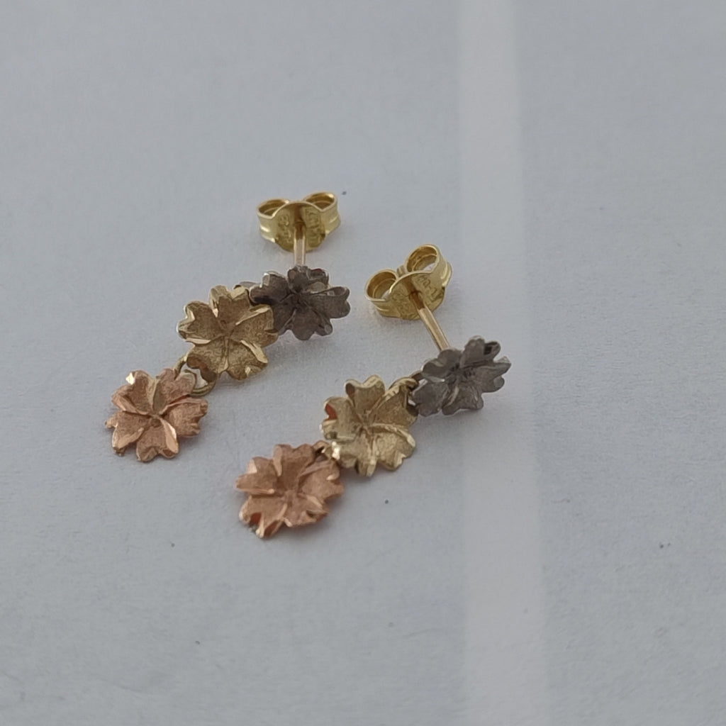 BROQUELES PAR ORO COMBINADO 14 K 2,00 GRMS (SEMINUEVO)