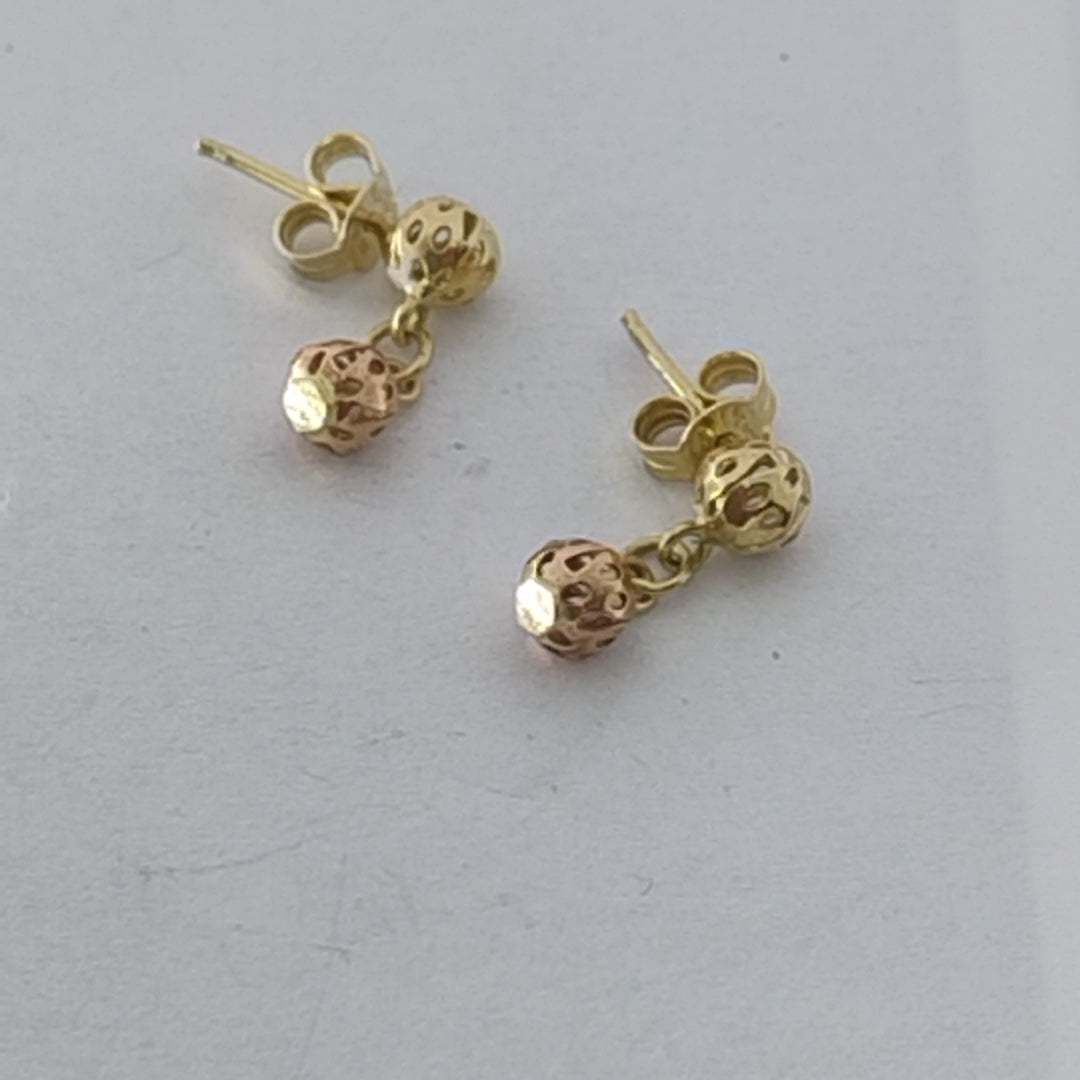 BROQUELES PAR ORO COMBINADO 14 K 0,70 GRMS (SEMINUEVO)