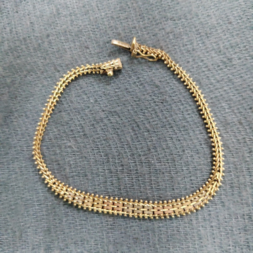 PULSERA ORO COMBINADO 14 K 7,40 GRMS (SEMINUEVO)