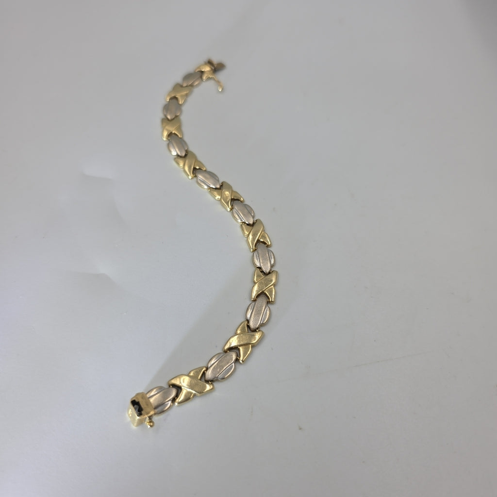 PULSERA ORO, ORO COMBINADO 14 K 10.9 GRMS (SEMINUEVO)