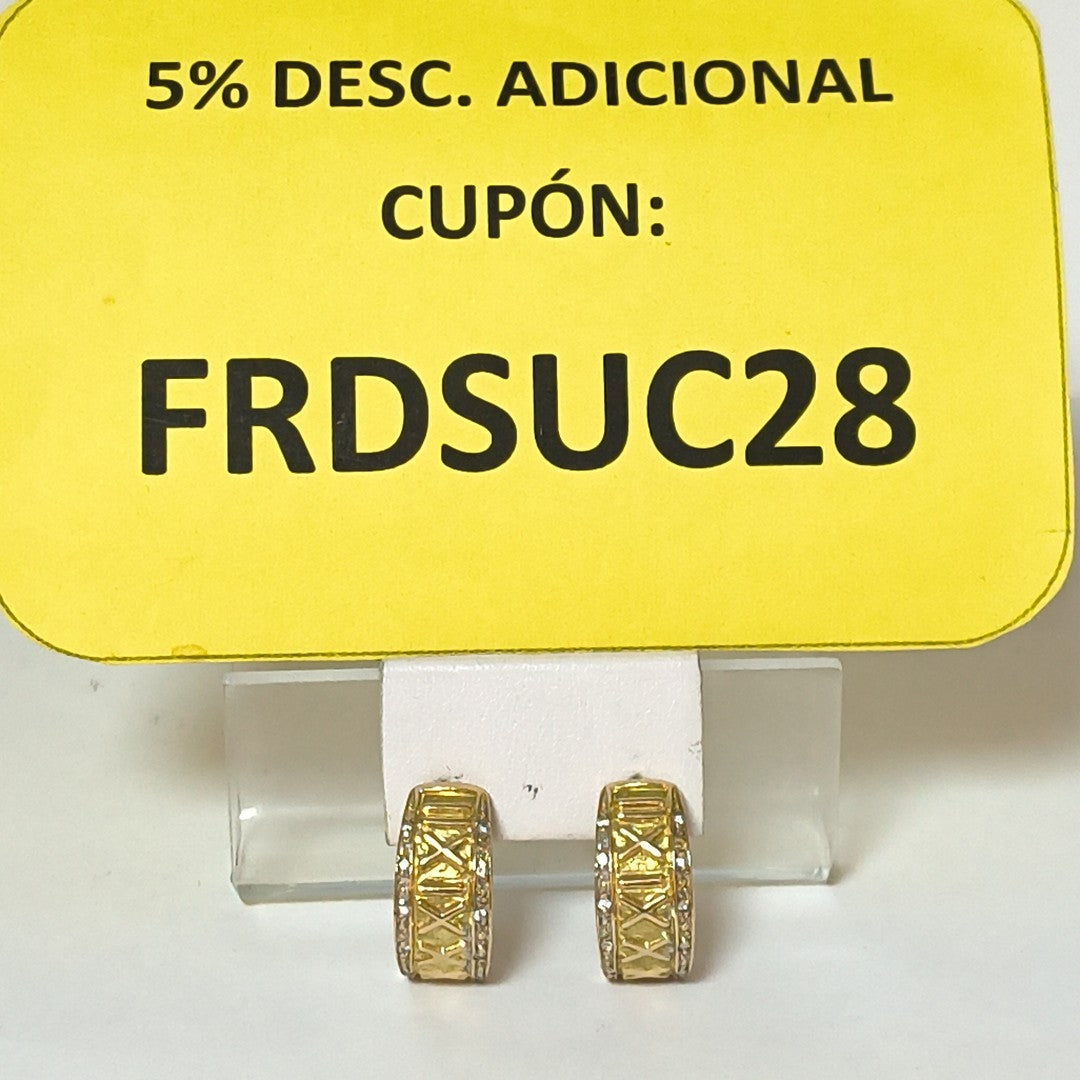 ARETES PAR ORO 10 K 6,20 GRMS (SEMINUEVO)