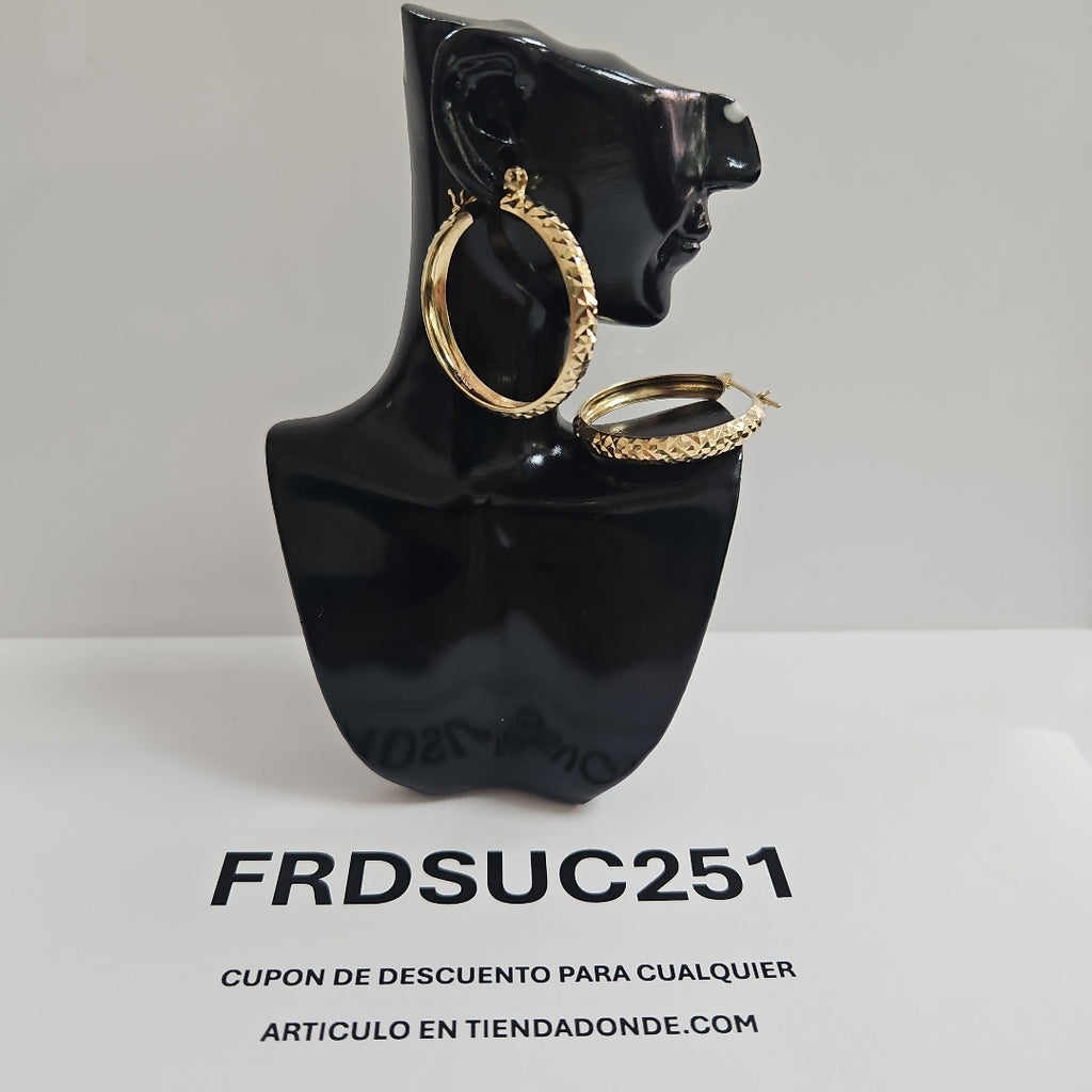 ARRACADAS PAR ORO 14 K 4.7 GRMS (SEMINUEVO)
