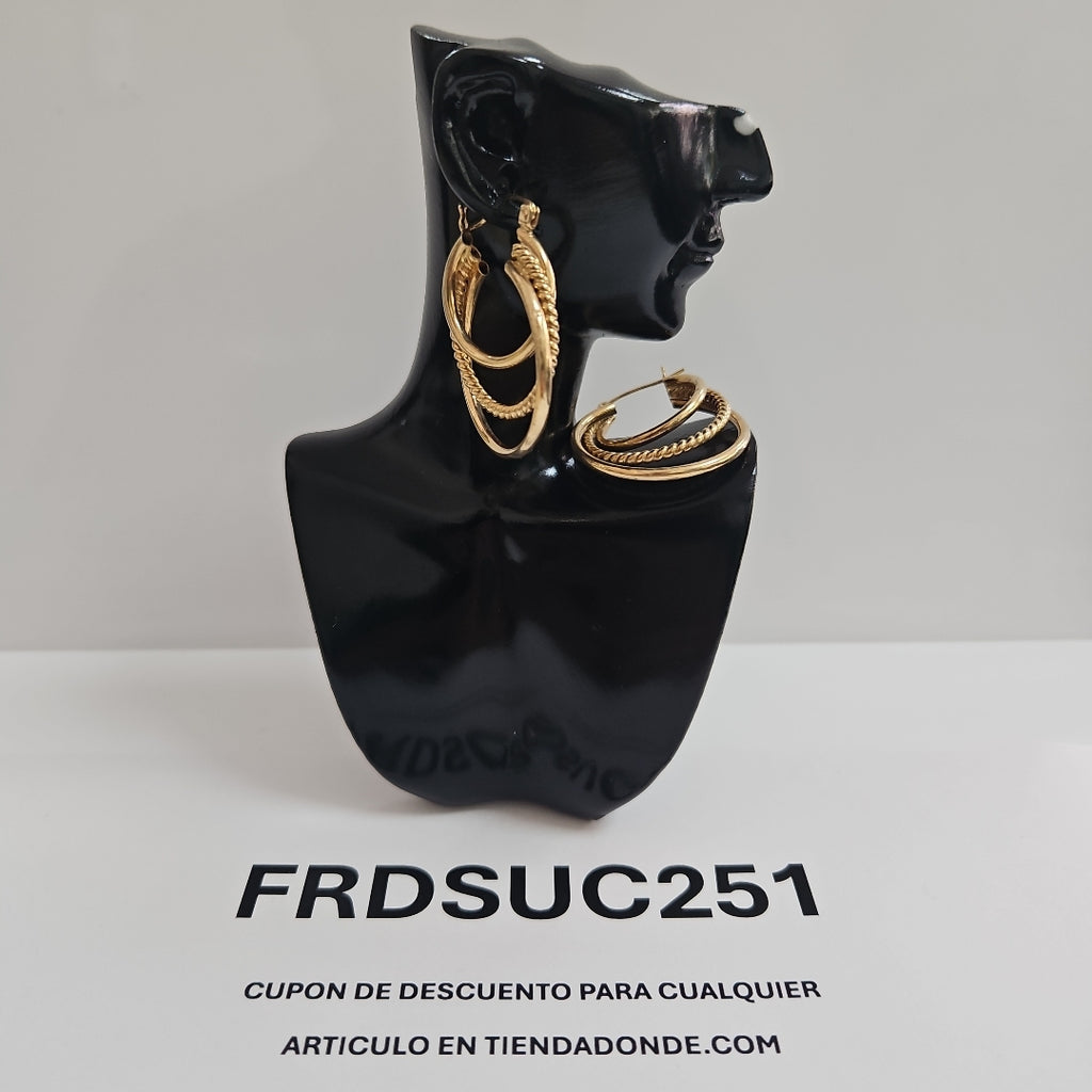 ARRACADAS PAR ORO 14 K 3.9 GRMS (SEMINUEVO)