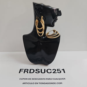 ARRACADAS PAR ORO 14 K 3.9 GRMS (SEMINUEVO)
