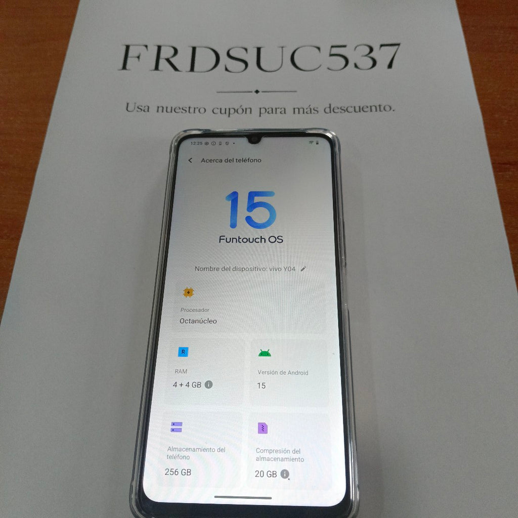CELULAR VIVO Y04 V2430 (2025) 256 GB 4 GB RAM (SEMINUEVO)