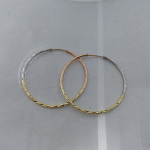 ARRACADAS PAR ORO, ORO COMBINADO 14 K 3.2 GRMS (SEMINUEVO)