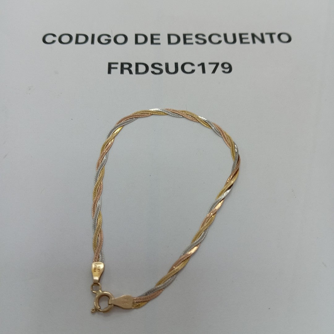 PULSERA ORO COMBINADO 14 K 2 GRMS (SEMINUEVO)