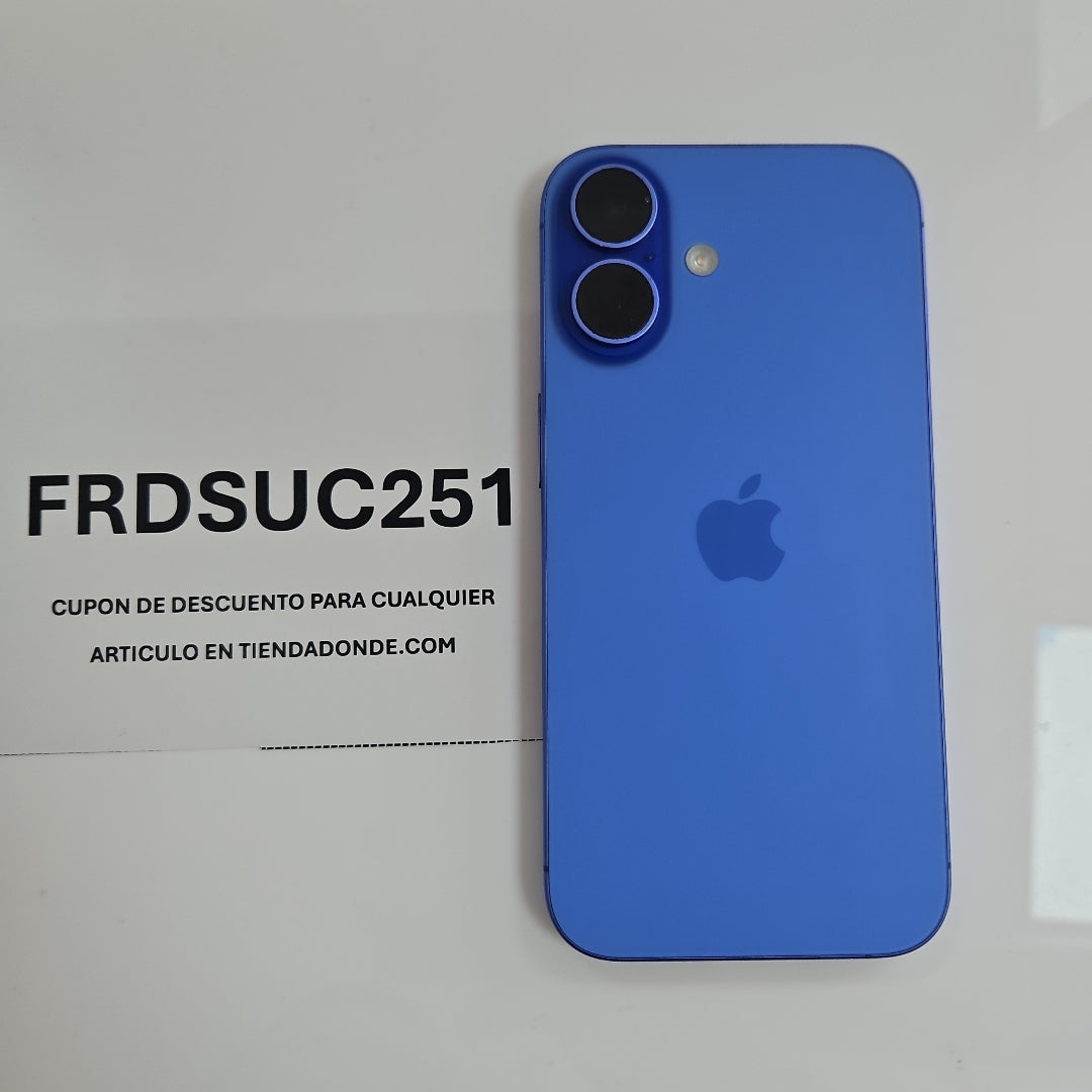 CELULAR APPLE IPHONE 16 A3286 (2024) 128 GB 8 GB RAM (SEMINUEVO)