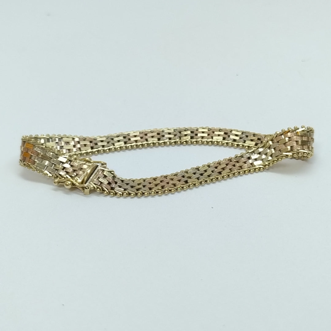 PULSERA ORO COMBINADO 14 K 15,50 GRMS (SEMINUEVO)