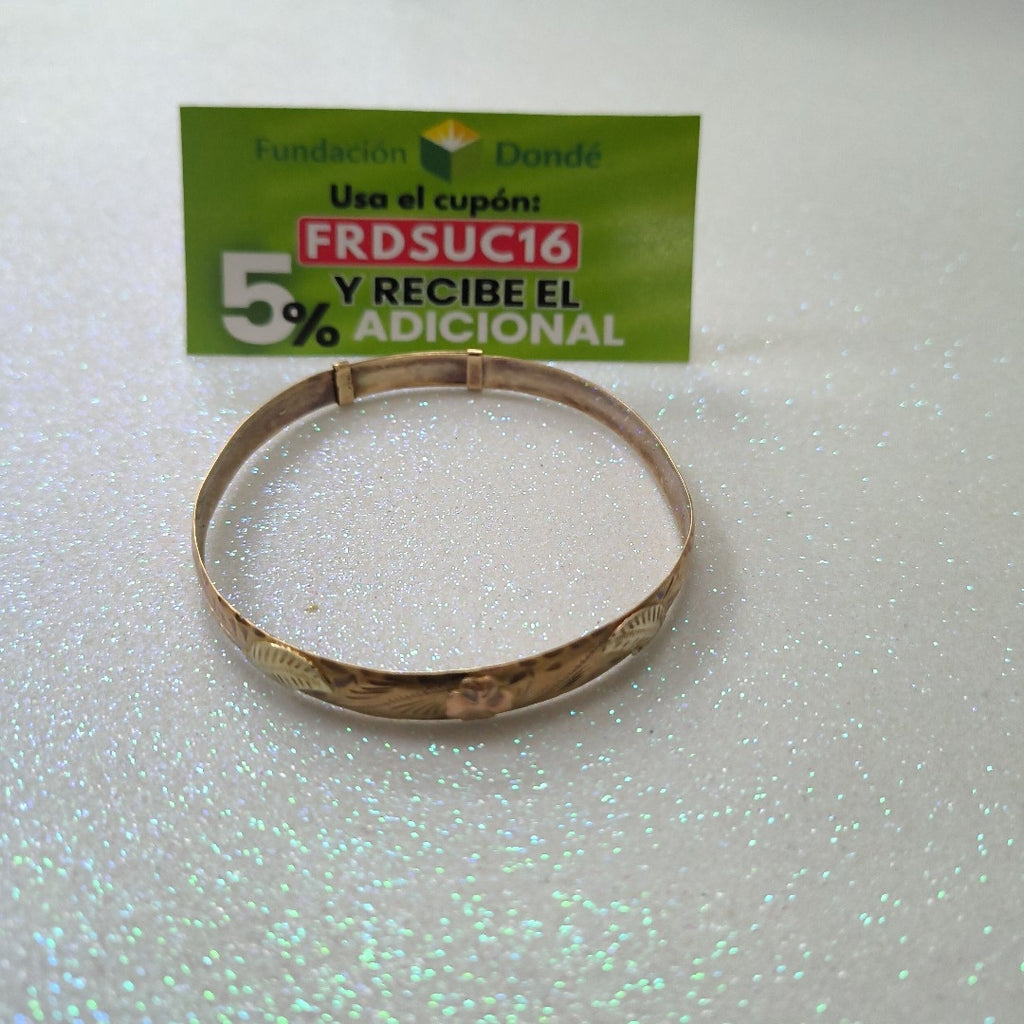 PULSERA RIGIDA ORO 10 K 8,00 GRMS (SEMINUEVO)