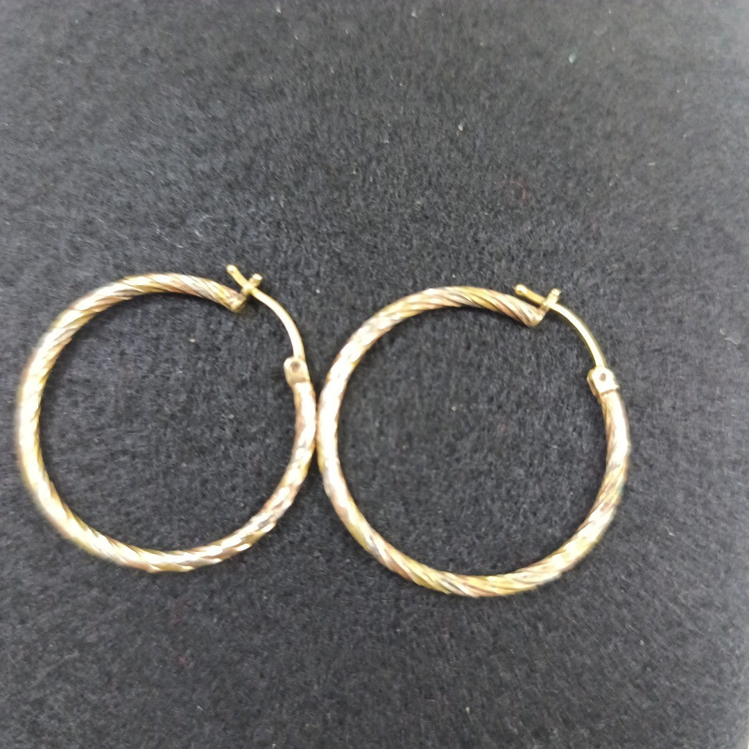 ARRACADAS PAR ORO, ORO COMBINADO 10 K 3.8 GRMS (SEMINUEVO)