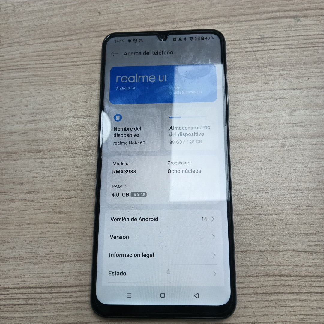 CELULAR REALME REALME NOTE 60-RMX3933(2023) 128 GB 4 GB RAM (SEMINUEVO)