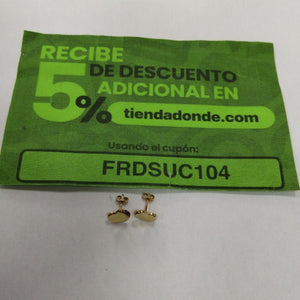 BROQUELES PAR ORO 14 K 0,50 GRMS (SEMINUEVO)