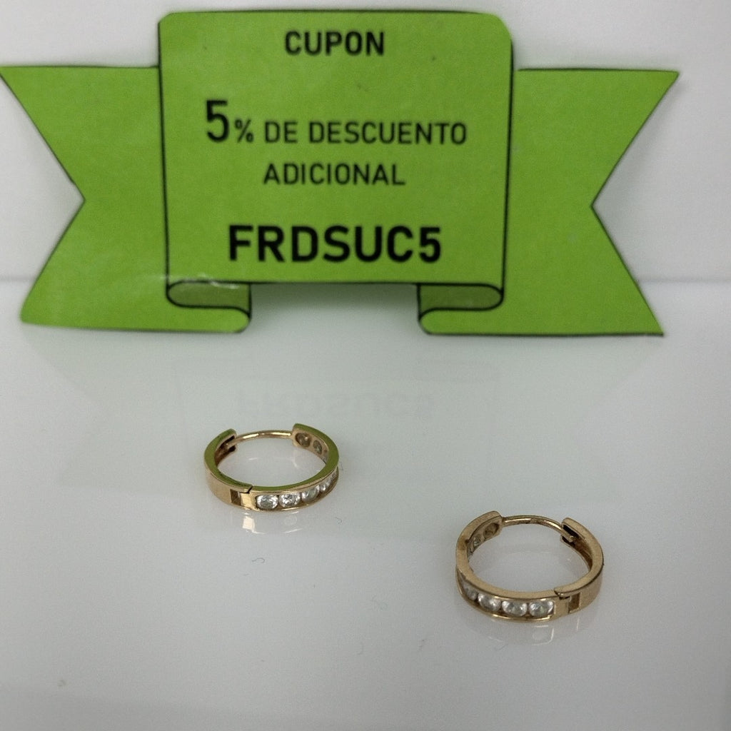 ARRACADAS PAR ORO 14 K 1.5 GRMS (SEMINUEVO)