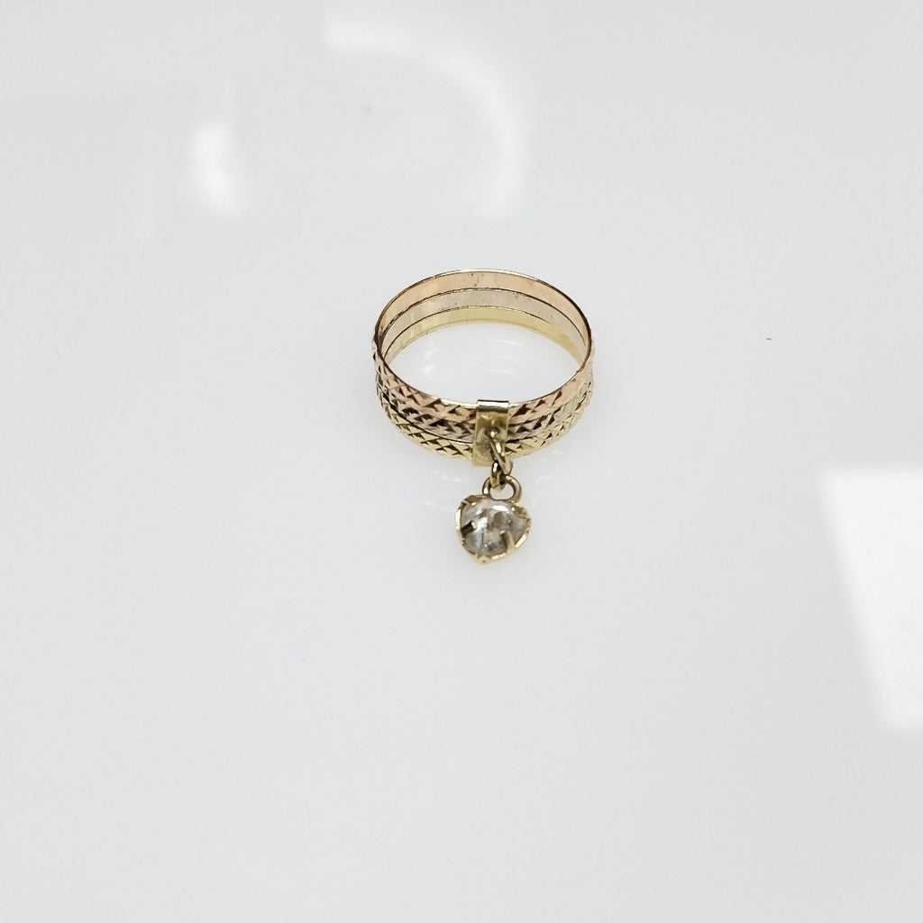 ANILLITO ORO COMBINADO 14 K 2.2 GRMS (SEMINUEVO)