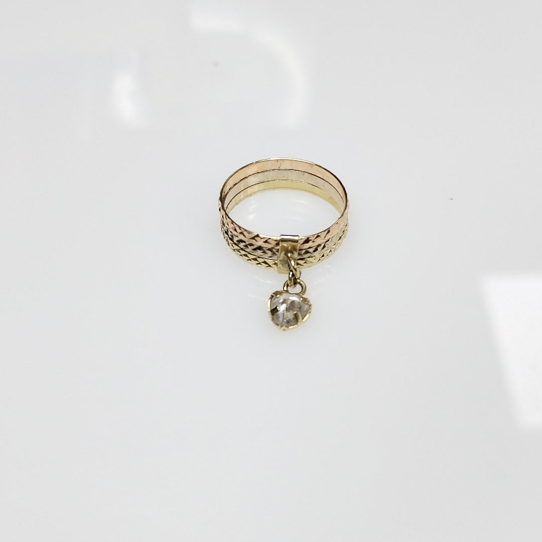 ANILLITO ORO COMBINADO 14 K 2.2 GRMS (SEMINUEVO)