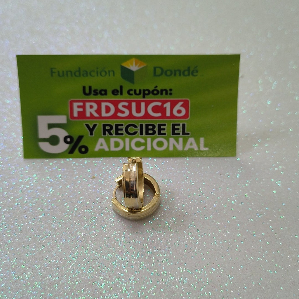 ARRACADAS PAR ORO 14 K 3 GRMS (SEMINUEVO)