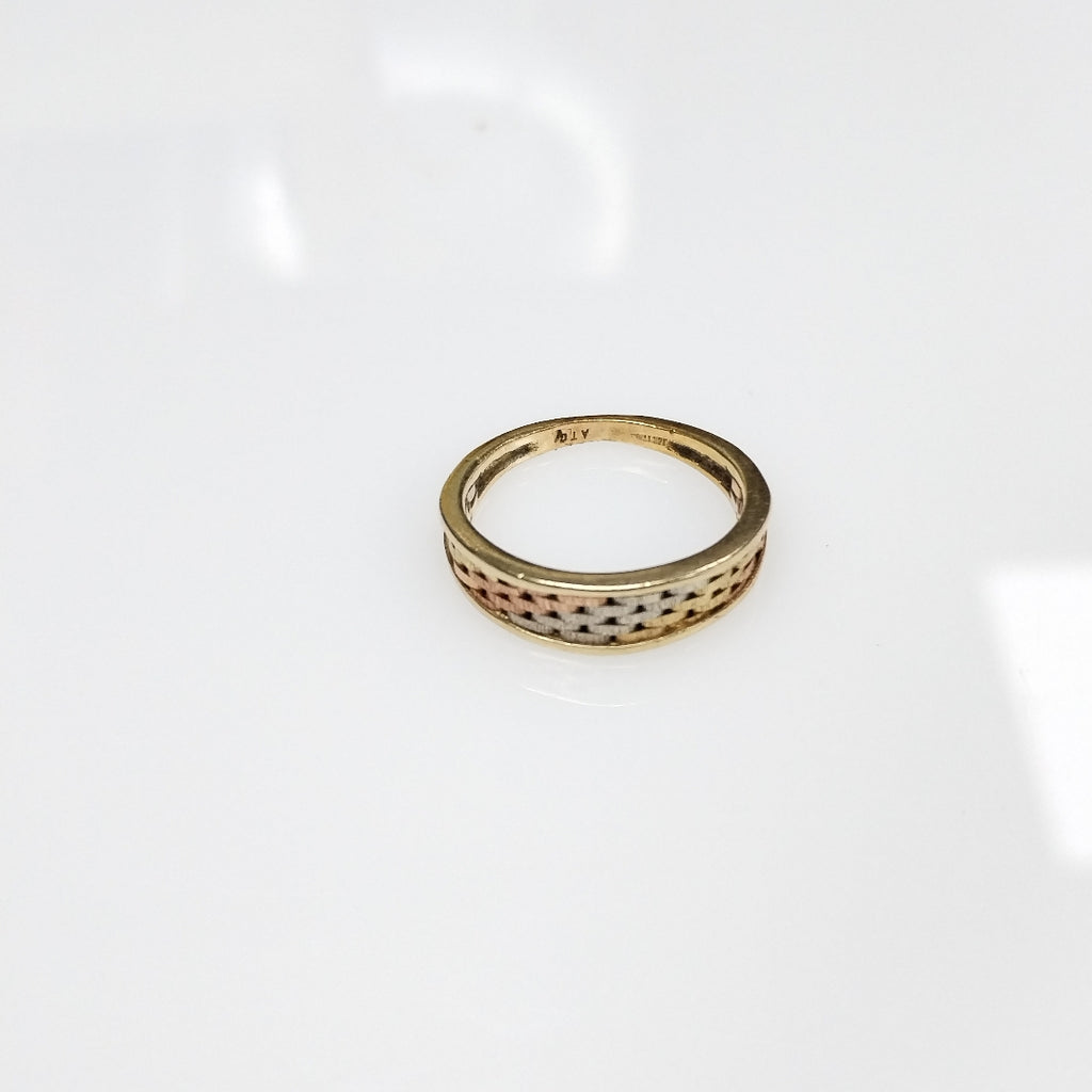 ANILLITO ORO COMBINADO 14 K 2.8 GRMS (SEMINUEVO)