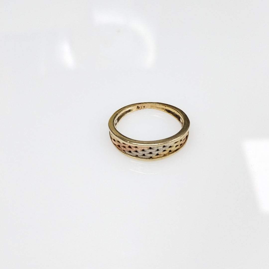 ANILLITO ORO COMBINADO 14 K 2.8 GRMS (SEMINUEVO)