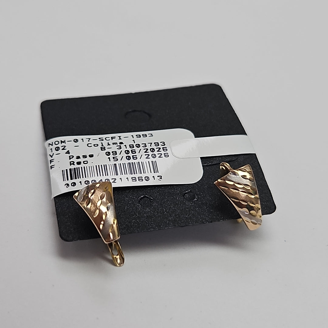 ARETES PAR ORO COMBINADO 10 K 1 GRMS (SEMINUEVO)