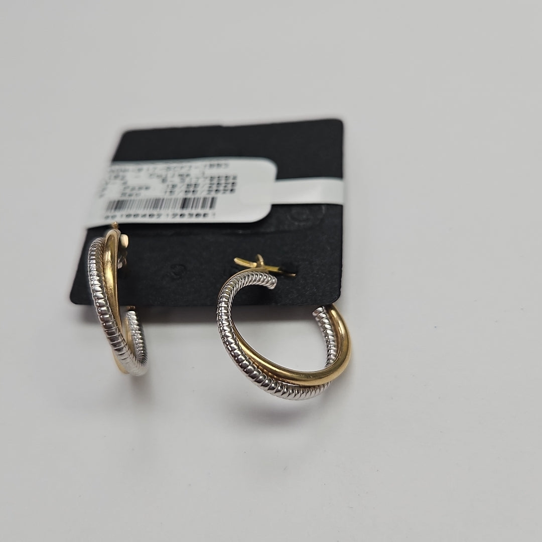 ARETES PAR ORO, ORO COMBINADO 14 K 1.8 GRMS (SEMINUEVO)