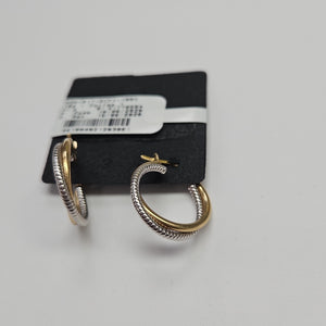 ARETES PAR ORO, ORO COMBINADO 14 K 1.8 GRMS (SEMINUEVO)