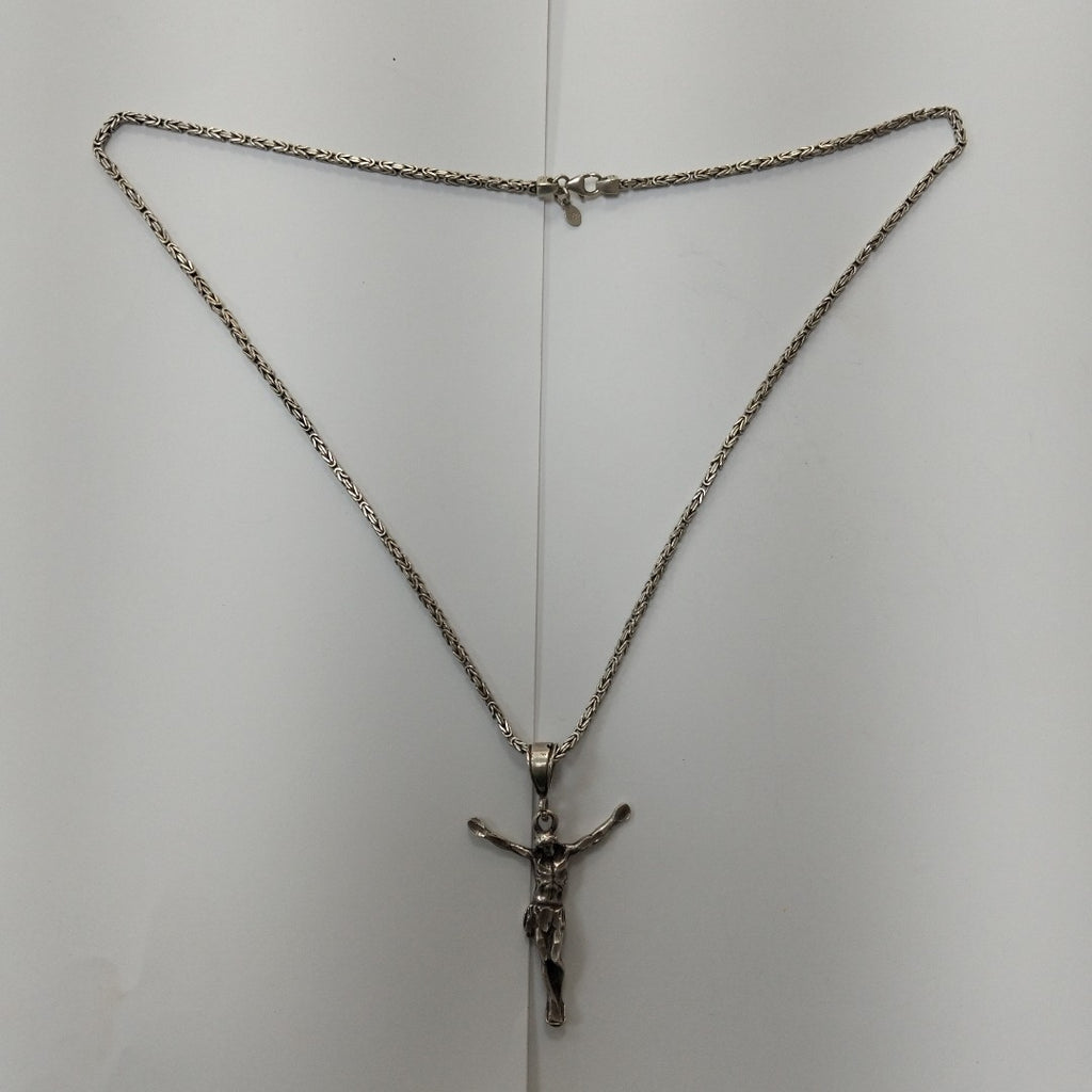 CADENA, CRUCIFIJO PLATA 17.6 GRMS (SEMINUEVO)