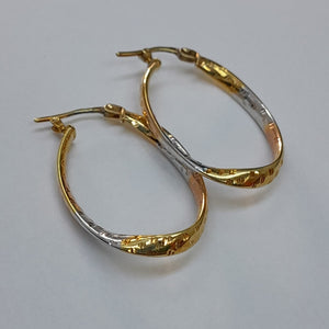 ARRACADAS PAR ORO COMBINADO 10 K 1,60 GRMS (SEMINUEVO)