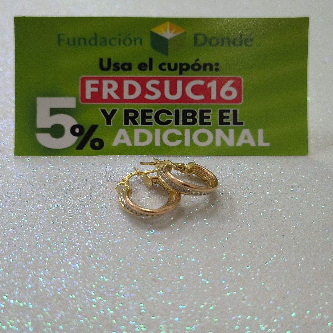 ARETES PAR ORO 14 K 2,90 GRMS (SEMINUEVO)