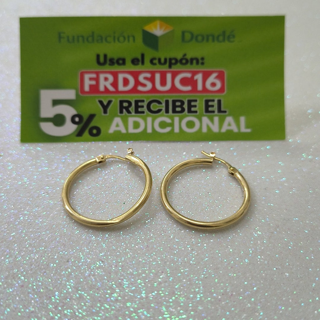 ARRACADAS PAR ORO 14 K 1.2 GRMS (SEMINUEVO)