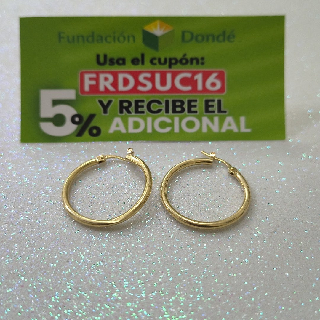 ARRACADAS PAR ORO 14 K 1.2 GRMS (SEMINUEVO)