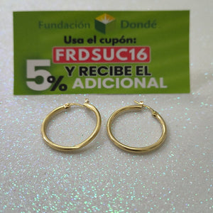 ARRACADAS PAR ORO 14 K 1.2 GRMS (SEMINUEVO)